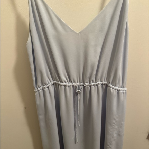 Babaton Aritzia Casimir Sleeveless V-Neck Cami Dress Pastel Light Blue Med - Picture 3 of 4